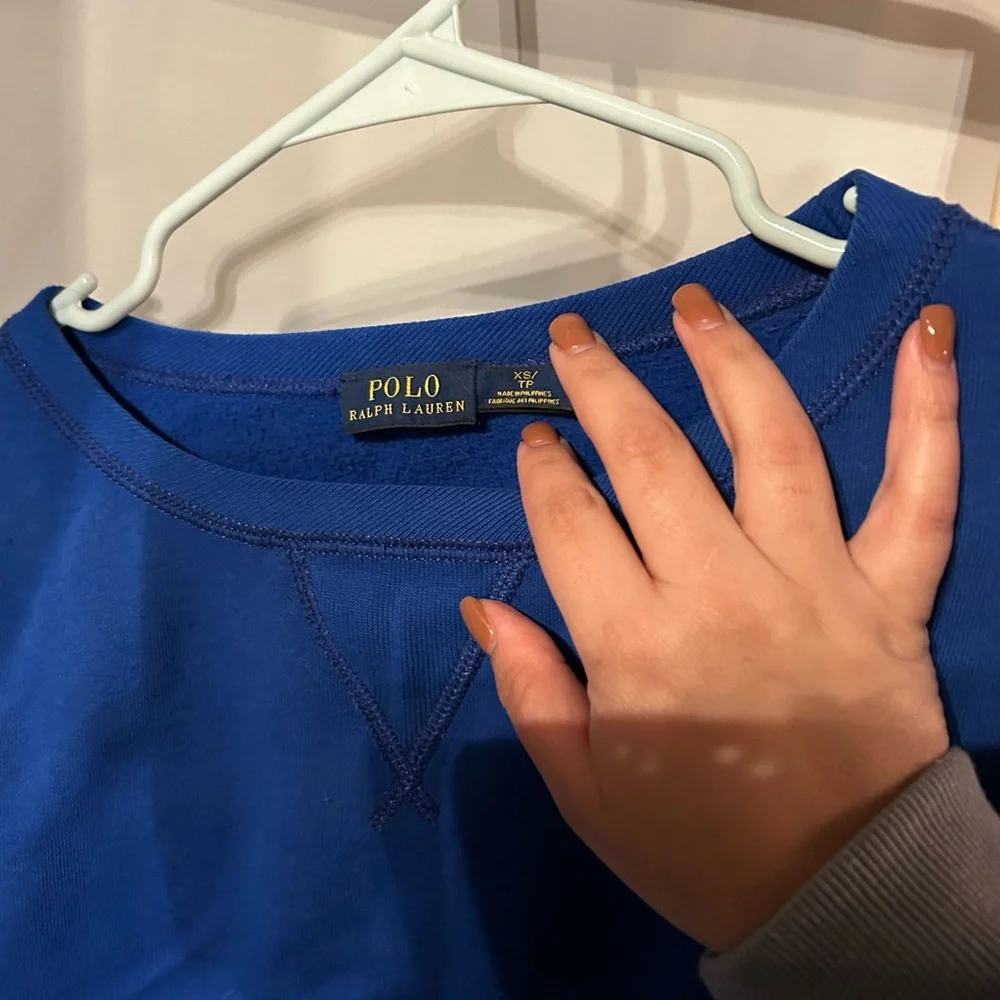 Polo by Ralph Lauren Blue Long Sleeve Sweatshirt - Picture 2 of 3
